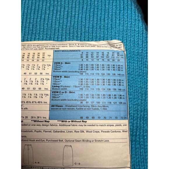 McCalls 6981 pattern straight skirt size 14 - Picture 6 of 7